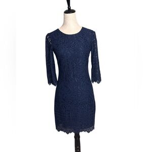 Kenzie size 0 blue lace dress